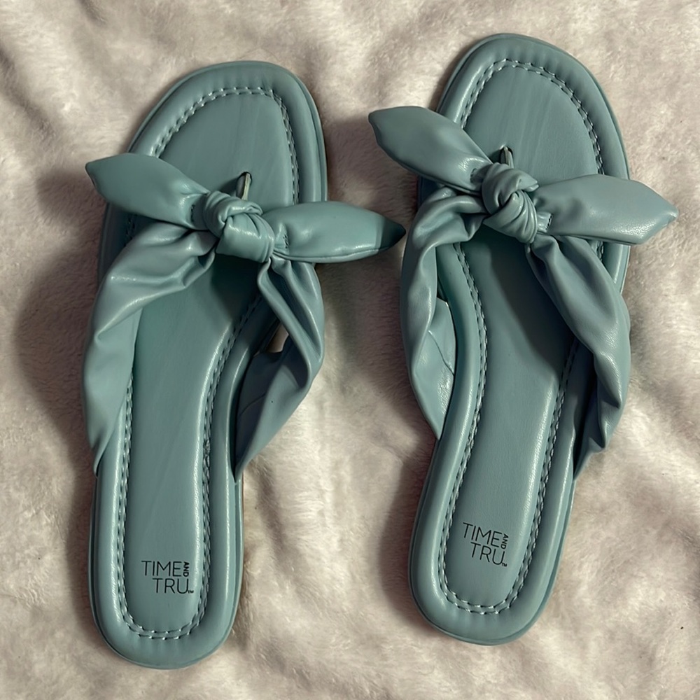 Sky blue sandals